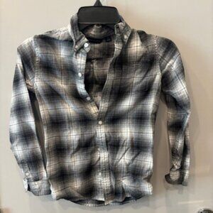 Janie and Jack Plaid Brushed Twill Shirt - Size 8